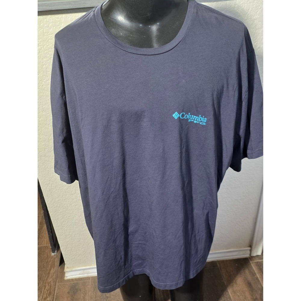 Columbia PFG Mens 4X Gray Conserve Protect Preserve Fishing Graphic T-Shirt